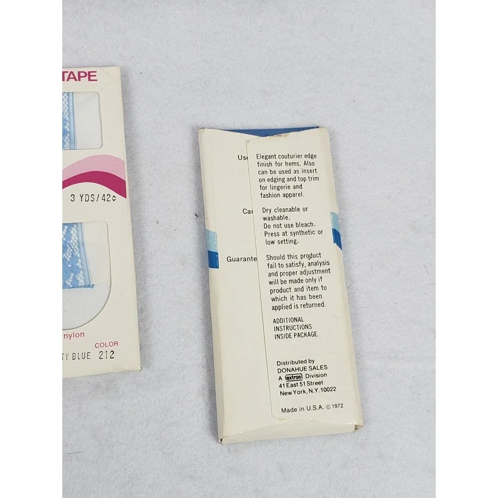 5 VTG New Unopened Talon Sewing Notions Lace Seam Tape + 1 Hem Facing